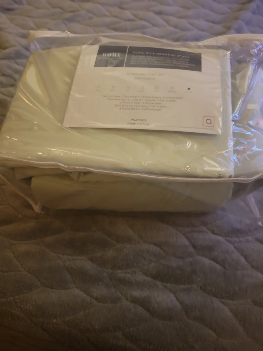 Home Collection Pale Green Microfiber Sheet Set QVC